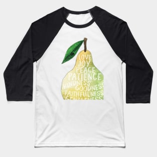 Fruit of the spirit | pear | green watercolor Baseball T-Shirt